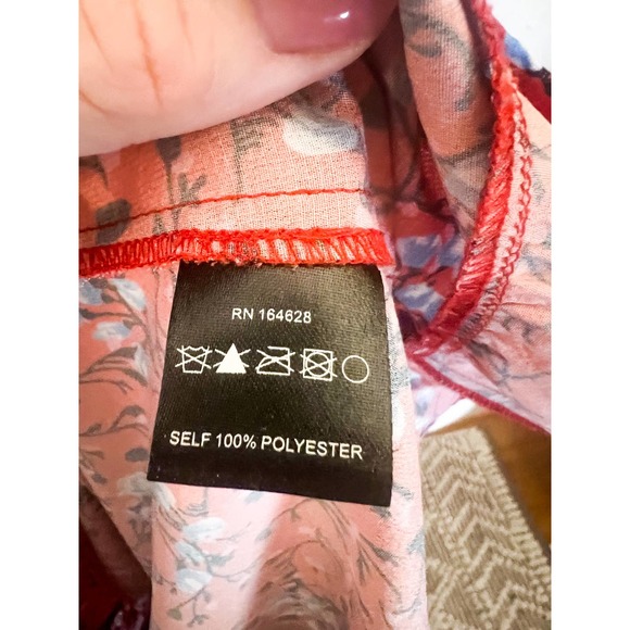 Nightwalker Elsa Red Floral Mini Dress Size Small - Picture 7 of 7